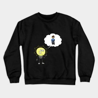 Lightbulb Moment, Lightbulb thinking of a person Crewneck Sweatshirt